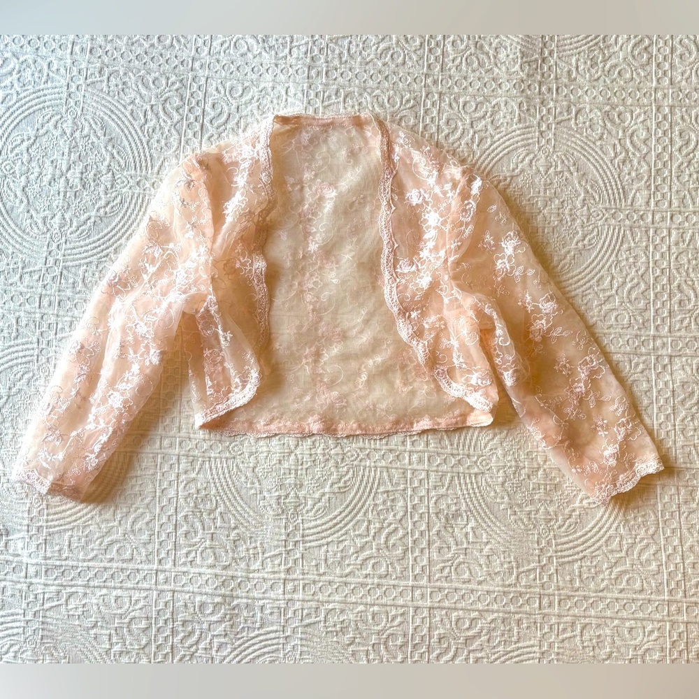 Vintage lace bolero cropped jacket sz Small